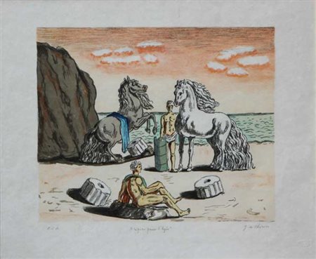 Giorgio DE CHIRICO Volos, 1888 - Roma, 1978 Riposo presso l’Egeo, 1969...