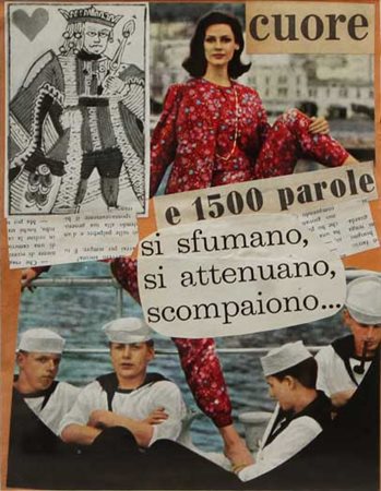 Lamberto PIGNOTTI Firenze, 1926 Cuore, 1966 collage su carta cm 20x16