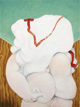 Arturo Carmassi, Lucca 1925, Bagnante patafisica II, 1973, Olio su tela, cm....