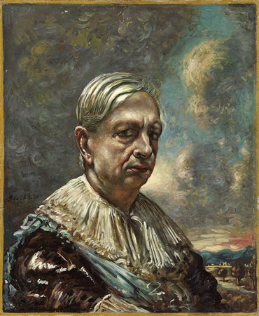 Giorgio de Chirico, Volos 1888 - Roma 1978, Autoritratto, 1948, Olio su tela,...