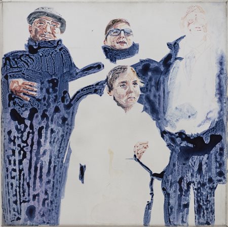 LAURA PUGNO (1975)Domenica pomeriggio, 2004 Acrilici su telaCm 40x40Firma,...