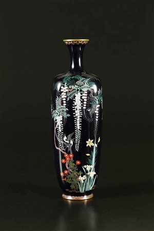 Arte Giapponese Vaso cloisonné in rame smaltato Giappone, periodo Meiji 1868...