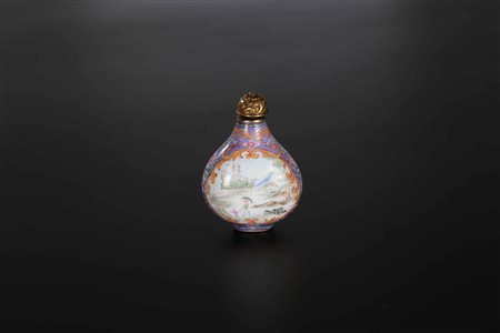 Arte Cinese Snuff bottle in smalto imperiale Cina, XVIII secolo. -. Cm 3,50 x...