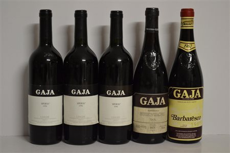 Selezione GajaSperss 1996 - 3 btBarbaresco 1975 - 1 btBarbaresco 1967 - 1 bt5...