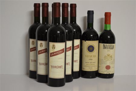 Selezione Rossi ToscaniAvvoltore MorisFarms 1995 - 6 bt csSassicaia Tenuta...