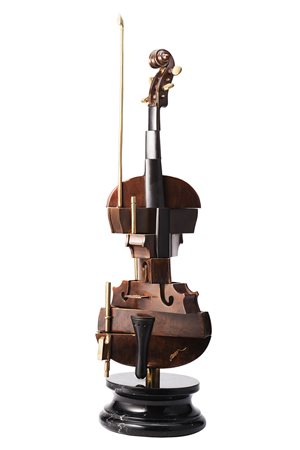 Arman (Nizza 1928 - New York 2005) - "Violon cubiste n.2" 2002 scultura in...