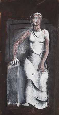 Mario Sironi (Sassari 1885 - Milano 1961) - "Figura femminile" 1939 ca....