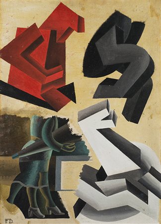 Fortunato Depero (Malosco 1892 - Rovereto 1960) - "Studi per dipinti" 1945-46...