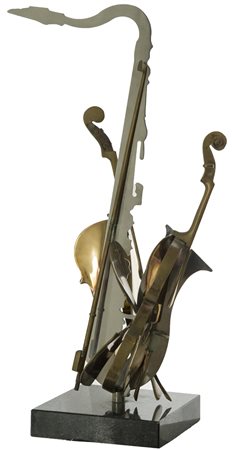 Arman, Nizza 1928 - New York 2005, Senza titolo , Scultura in bronzo h. cm....