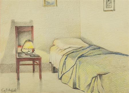 Cafiero Filippelli, Livorno 1889 - 1973, Interno , Pastelli su carta, cm....