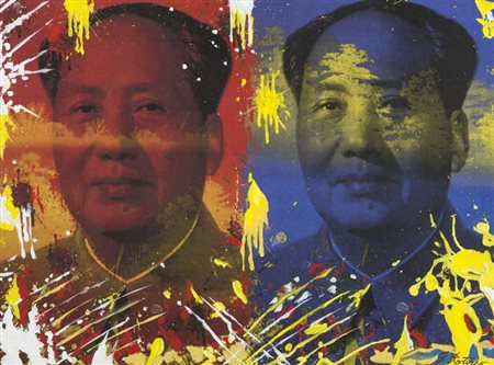 Rotere6, Roma 1953 - , Double face Mao , Collage e tecnica mista su tela, cm....