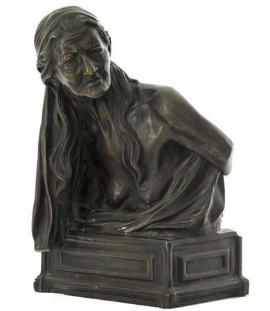 Vincenzo Gemito, Napoli 1852 - 1929, La Sibilla , Scultura in bronzo, cm....