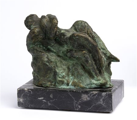 ERCOLE DREI Faenza 1886 - Roma 1973 Leda e il cigno, 1934 Scultura in bronzo,...