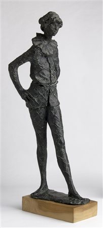 AUGUSTO MURER Falcade 1922 – Padova 1985 Arlecchino, 1984 Scultura in bronzo...