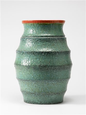 Giuseppe Mazzotti - (attribuito) Grande vaso di gusto futurista, in ceramica...