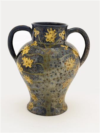 Pietro Melandri (Faenza 1885 - 1976) - Vaso a balaustro biansato in ceramica...