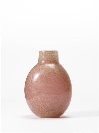 Carlo Scarpa (Venezia 1906 - Sendai 1978) - Vaso ovoidale in vetro sommerso a...