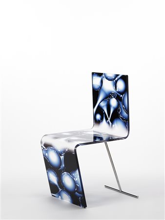 Karim Rashid (1960) - "Molekule Chair", Sedia con decoro special print su...