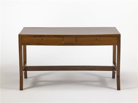 Gio Ponti (Milano 1891 - 1979) - Scrivania in legno di noce a due cassetti...