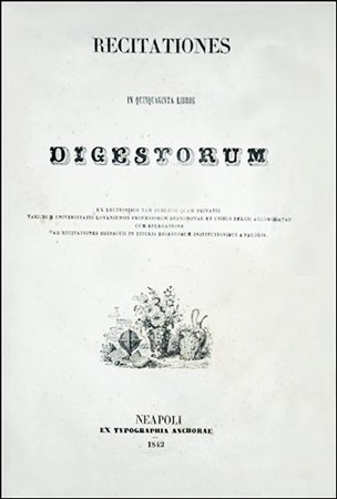 SCARCE EDITION OF JUSTINIAN'S DIGEST FOR BELGIAN UNIVERSITIESJustinian....