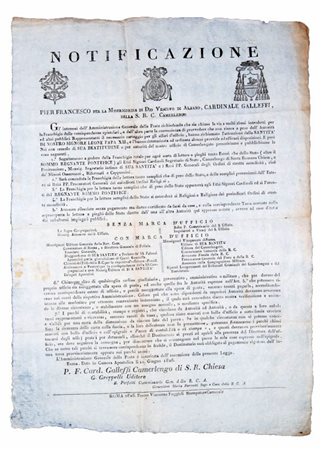 NEW POSTAGE AND MAIL EXEMPTIONS IN PAPAL STATES - 1826[1.]: Papal States -...