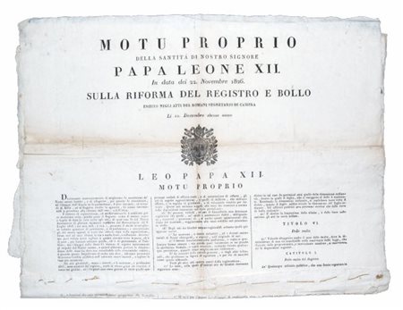 THREE EDICTS AND NOTIFICATIONS ON TAXES IN PAPAL STATES: [1.]: INNOCENT XI'S...