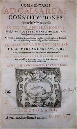 THE APPELLATE PROCEDURE IN THE DUCHY OF MILANRuginelli, Giulio Cesare....