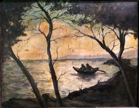 Nanni Del Mastro "Controluce Finalmarina" anno 1937 cm 40x50 olio su tavola