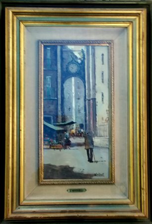 S. Verticelli "Arco a Napoli" 1978. Olio su tela cm 50x30