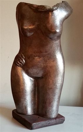 Italo Gilardi "Nudino" scultura in terracotta dipinta cm 44x22 esemplare unico