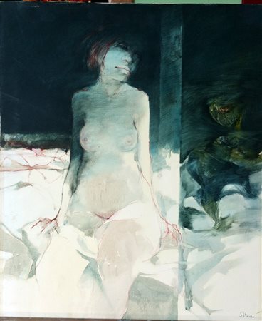 Mario Pitocco "Nudo" olio su tela cm 70x50