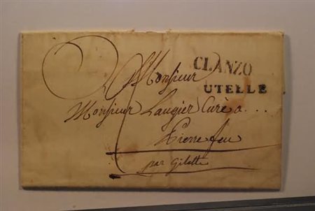 PREFILATELIA - 1840, CLANZO lineare su lettera tassata per Pietrafuoco. A...