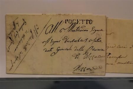 PREFILATELIA - 1834-44, POGETTO lineare, 2 lettere, una tassata per...