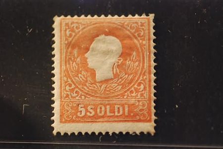 LOMBARDO VENETO - 1859, 5 soldi rosso II tipo (30). Qualità modesta. (Cert....