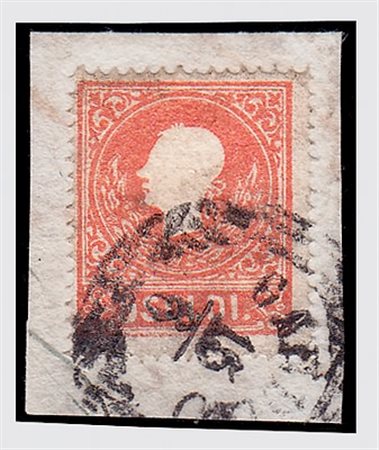 LOMBARDO VENETO - 1859, Governo Provvisorio, 5 soldi rosso II tipo (30) su...