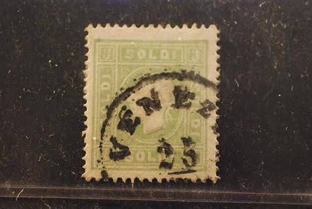 LOMBARDO VENETO - 1862, 3 soldi verde giallo (35).(USATO)