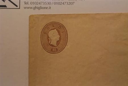 LOMBARDO VENETO - 1884, intero postale da 35 soldi, ristampa del 1884. Da...