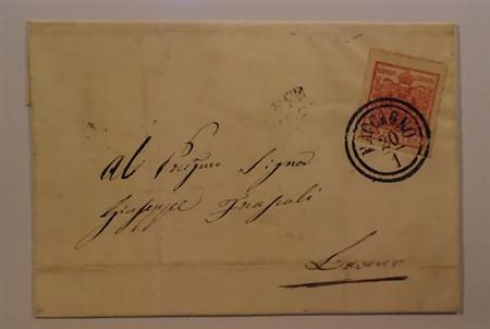 LOMBARDO VENETO ANNULLAMENTI - 1853, MACCAGNO C2 (p.7) su 15 c. (6) lettera...