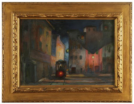 COSTETTI GIOVANNI (1878 - 1949) Firma in basso a destra. Olio su faesite Cm...