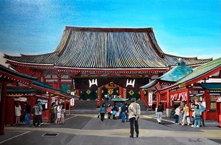 Fabrizio Rossin"Asakusa" 2015 Acrilici su tela cm 40 x60.Autentica...