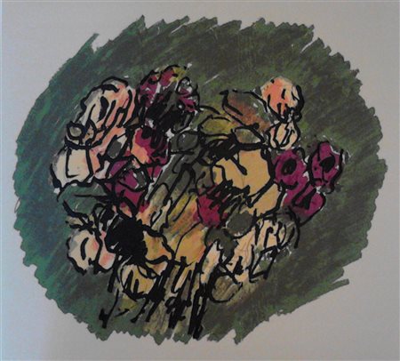 MORLOTTI ENNIO (1910 - 1992) Fiori. 1983. Serigrafia. Cm 50,00 x 60,50....