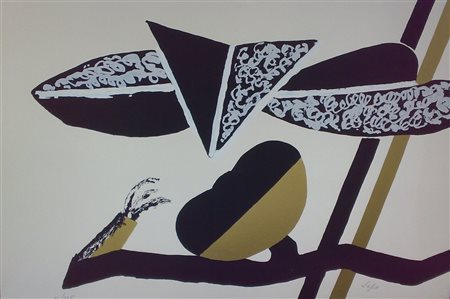 POZZATI SEVERO (1895 - 1983) Senza titolo. Serigrafia. Cm 69,00 x 45,00....