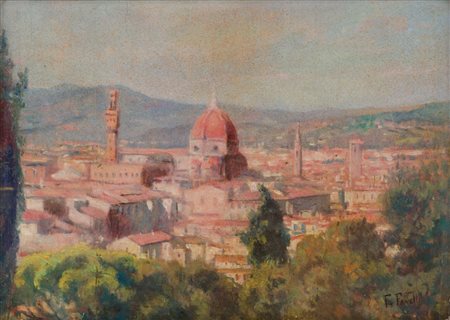 FRANCESCO FANELLI (Livorno 1869 - Bagno a Ripoli (FI) 1924) OLIO su tavola...