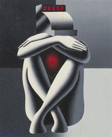 Mark Kostabi (Los Angeles 1960) The Devil makes Change 2006 Olio su tela, cm....