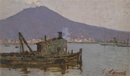 Giovanni Lomi (Livorno 1889 Livorno 1969) Napoli da Posillipo 1935 c.a. Olio...