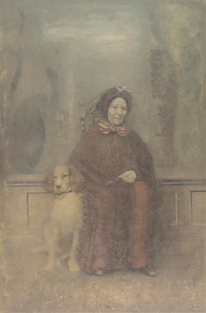 Boris Zaborov (Minsk, Bielorussia 1937) La Vielle Dame avec le chien 1986...