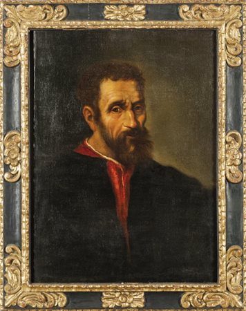 Scuola fiorentina fine sec.XVI/inizi sec.XVII "Ritratto di Michelangelo" olio...