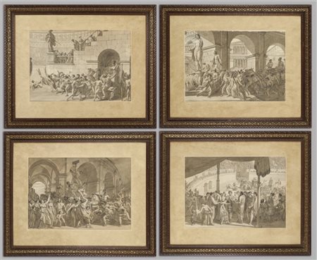 ADEMOLLO LUIGI (1764-1849) 4 disegni a soggetti classicicm.54x38