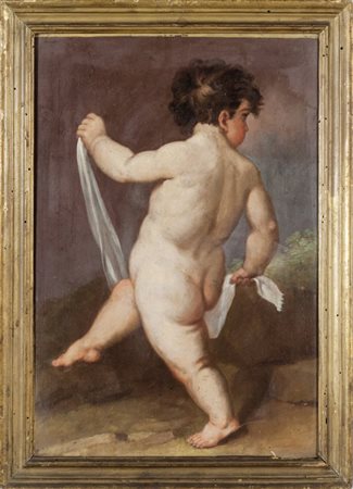 Scuola veneta sec.XVIII "Putto" oliocm.29x43