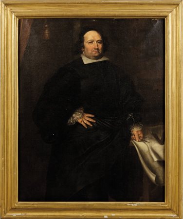 GIOVANNI BERNARDO CARBONE (1614-1683) "Ritratto di architetto" olio, cornice...